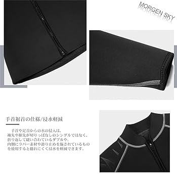 Amazon | MORGEN SKY ウェットスーツ メンズ 3mm 長袖ジャケット